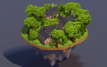 Floating Island Medieval Village
