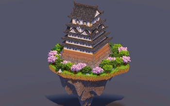 Floating Island Japanese Castle