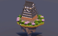Floating Island Japanese Castle
