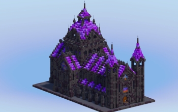 Compact Dark Amethyst Gothic Cathedral
