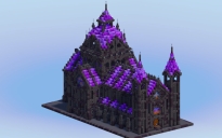 Compact Dark Amethyst Gothic Cathedral