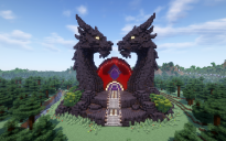 Minecraft Samurai Dragon Nether Portal Statue V33 Free Schem