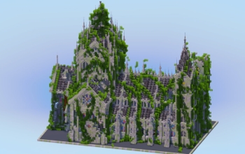 Ruined Overgrown Gothic Cathedral Original