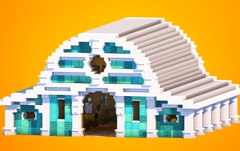 Grand White & Cyan Copper Barn – Fully Decorated Interior