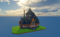 Medieval Cliffside House – Survival Friendly Minecraft Build