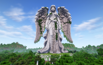 Minecraft Ancient Angel Statue V38 Free Schem