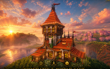🏰 Embercrest Medieval House | Gothic Tower & Orange Acacia Fantasy Residence
