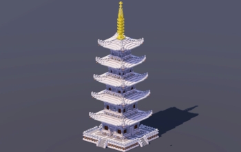White Quartz Japanese Pagoda