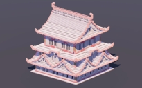Medium White Cherry Japanese Castle