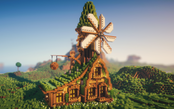 🌿 Whisperwind Medieval House | Fantasy Windmill Tower & Rustic Residence