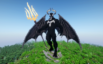Minecraft King in Black |Venom| Statue Free Schem