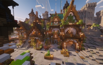 🧱 Two medieval houses on the hillside.