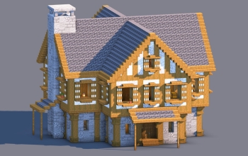 Medieval Manor with Side Chimney – Fully Decorated Interior