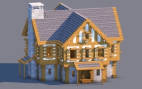 Medieval Manor with Side Chimney – Fully Decorated Interior