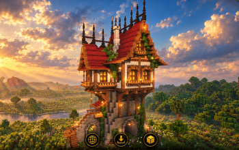 🏰 Crimsonwatch Medieval House | Gothic Tower & Noble Fantasy Residence