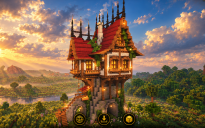 🏰 Crimsonwatch Medieval House | Gothic Tower & Noble Fantasy Residence