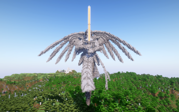 Minecraft Uriel Knight Statue Free Schem