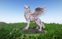 Minecraft Wolf Howl Statue Free Schem