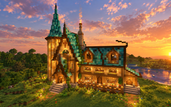 Sunset Manor — A Cozy Medieval Minecraft Build