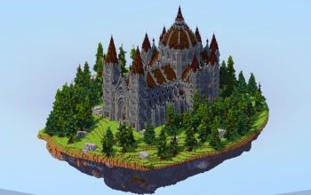 Tuff Bricks Gothic Cathedral on Floating Island v2
