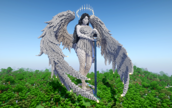 Minecraft Angel of Life Statue Free Schem