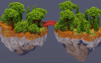 Floating Island Japanese Bridge