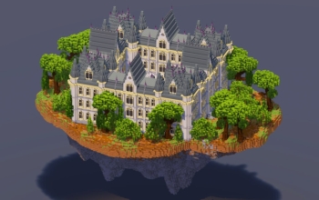 Floating Island Gothic Castle