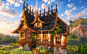🏰 Darkmere Medieval House | Gothic Timber Manor & Shadowed Fantasy Residence