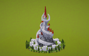 White Magical Spiral Tower