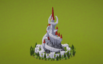White Magical Spiral Tower