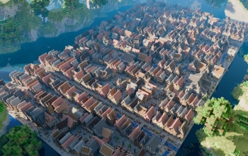 Big Medieval Town (+300 Houses with interior)