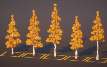 Custom Poplar Yellow Trees