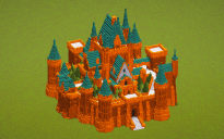 Prismarine Orange Castle