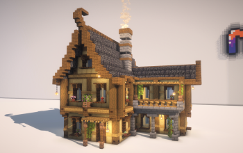 🏰 Medieval Style Legendary House – Detailed Schematic Build