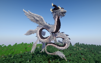 Minecraft Guardian Skywyrm Statue Free Schem