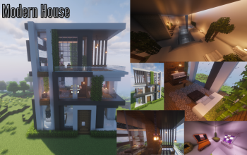 Modern house with basement
