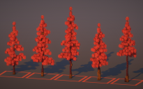 Custom Poplar Red Trees