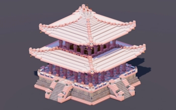 White Cherry Japanese Temple