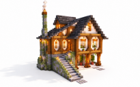 🏰 Snowy Medieval Cottage