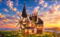 🏰 Windmill Crest Medieval House | Gothic Windmill Manor & Fantasy Farmhouse