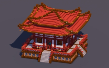 Small Red Japanese Pagoda