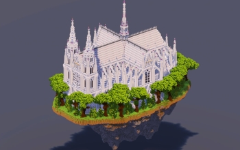 Floating Island White Quartz Gothic Cathedral