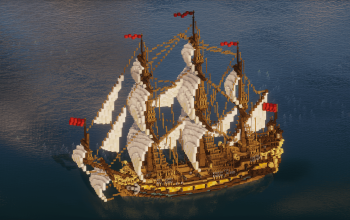 Navy Galleon Ship (The Gilded Tide)