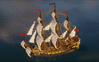 Navy Galleon Ship (The Gilded Tide)