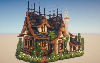 🏰 Ashencrest Medieval House | Gothic Spires & Grand Timber Residence