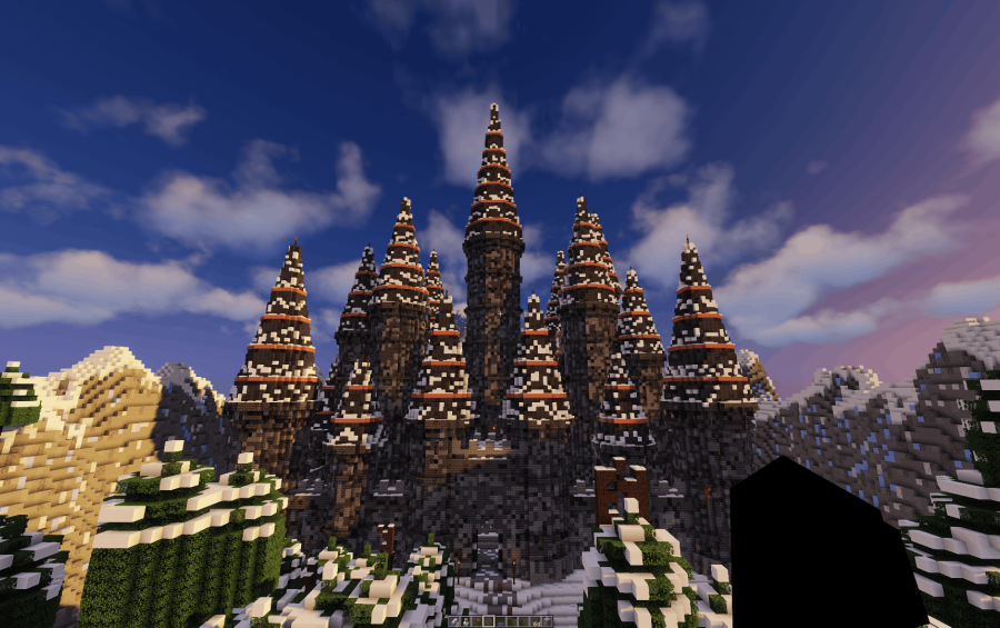 💜💜💜☃️☃️☃️☃️Christmas Medieval Castle☃️☃️☃️☃️ | Minecraft Castle #32055