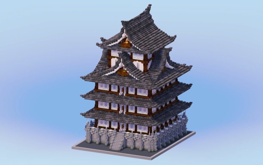Large Japanese Castle | Minecraft Castle #32093