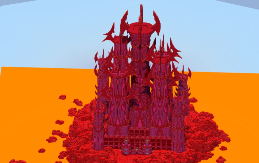 Crimson Fantasy Castle 400x400 Blocks Fully Built Map | Minecraft ...