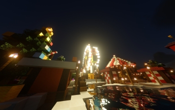 Christmas themed amusement park🎄