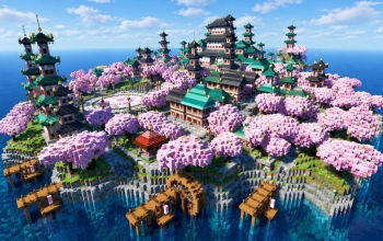 🌸 Cherry Blossom Island Spawn 🏝️🌸
